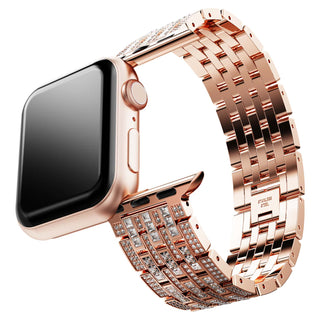 Princess strap, For Apple Watch® 40mm & 41mm, Rose gold tone, Rose gold-tone finish