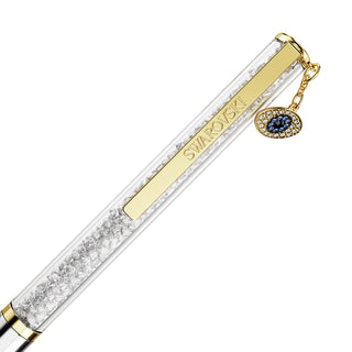 Crystalline Silk ballpoint pen, Evil eye, Gold tone, Mixed metal finish