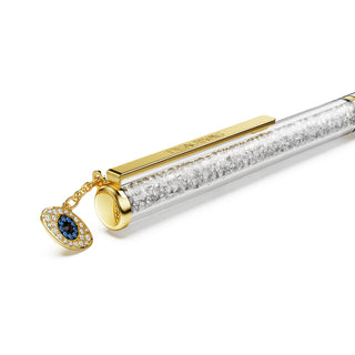 Crystalline Silk ballpoint pen, Evil eye, Gold tone, Mixed metal finish