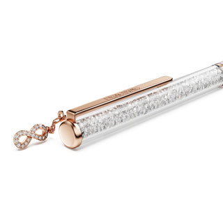Crystalline Silk ballpoint pen, Infinity, Pink lacquered, Rose gold-tone plated