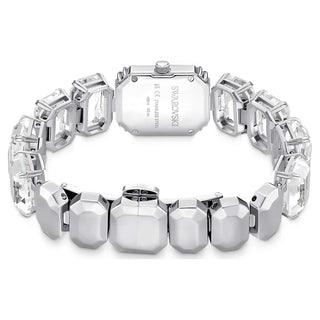 Watch, Octagon cut bracelet, White, Stainless steel