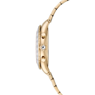 Octea chrono watch, Swiss Made, Metal bracelet, Gold tone, Champagne gold-tone finish