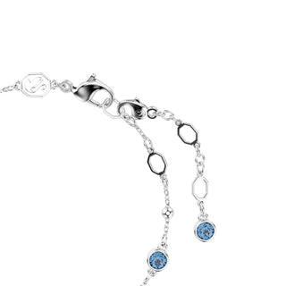 Imber bracelet, Round cut, Blue, Rhodium plated