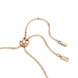 Matrix Tennis bracelet, Mixed cuts, White, Rose gold-tone plated