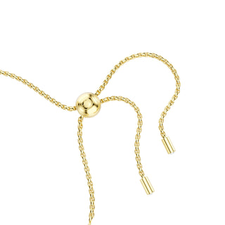 Matrix Tennis bracelet, Round cut, White, Gold-tone plated