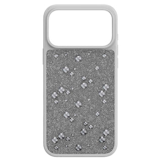 High smartphone case, Flat Back crystals, iPhone® 17 Pro Max, Silver tone