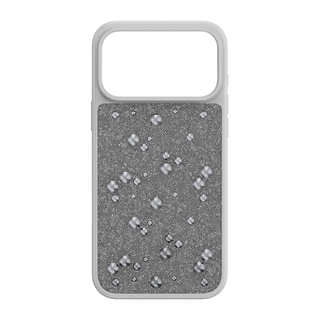 High smartphone case, Flat Back crystals, iPhone® 17 Pro Max, Silver tone