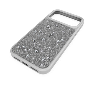 High smartphone case, Flat Back crystals, iPhone® 17 Pro Max, Silver tone