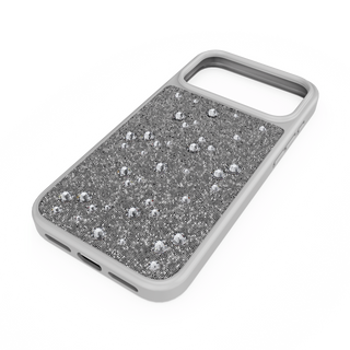 High smartphone case, Flat Back crystals, iPhone® 17 Pro Max, Silver tone