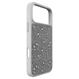 High smartphone case, Flat Back crystals, iPhone® 17 Pro Max, Silver tone