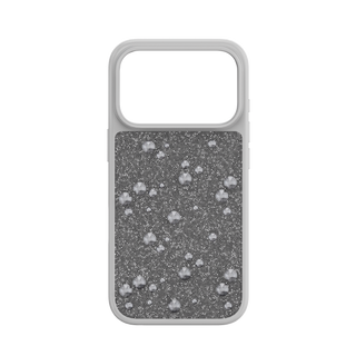 High smartphone case, Flat Back crystals, iPhone® 17 Pro, Silver tone
