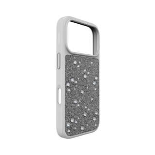 High smartphone case, Flat Back crystals, iPhone® 17 Pro, Silver tone