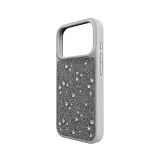 High smartphone case, Flat Back crystals, iPhone® 17 Pro, Silver tone