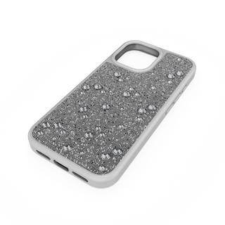 High smartphone case, Flat Back crystals, iPhone® 17, Silver tone