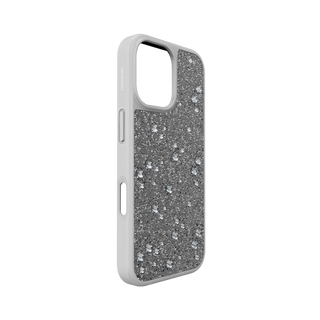 High smartphone case, Flat Back crystals, iPhone® 17, Silver tone