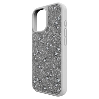 High smartphone case, Flat Back crystals, iPhone® 17, Silver tone