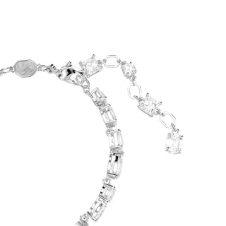 Mesmera bracelet, Mixed cuts, White, Rhodium plated