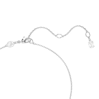 Matrix pendant, Mixed cuts, Blue, Rhodium plated