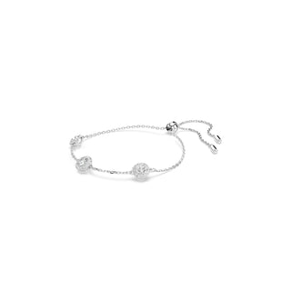 Una Angelic bracelet Round cut, Double sided motifs, White, Rhodium plated