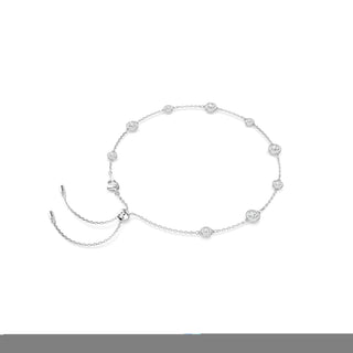 Una Angelic necklace Round cut, Double sided motifs, White, Rhodium plated
