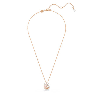 Swan pendant, Mixed cuts, Swan, Pink