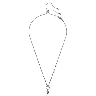 Mesmera pendant Mixed cuts, Gray, Ruthenium plated