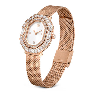 Matrix Octagon watch, Metal bracelet, Rose gold tone, Rose gold-tone finish
