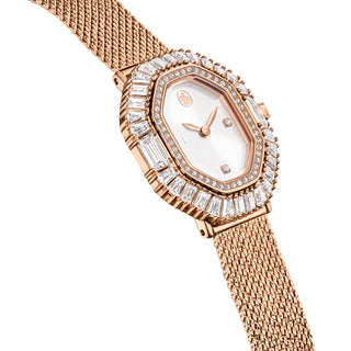 Matrix Octagon watch, Metal bracelet, Rose gold tone, Rose gold-tone finish