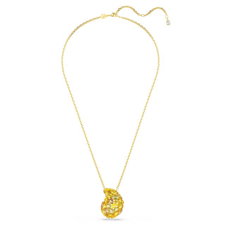 Gema pendant and brooch Yellow, Gold-tone plated
