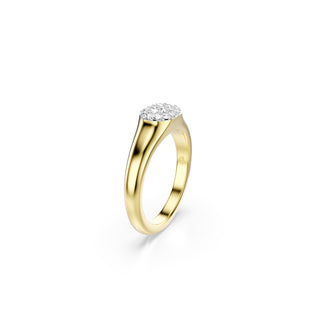 Dextera ring, Mixed cuts, White, Gold-tone plated