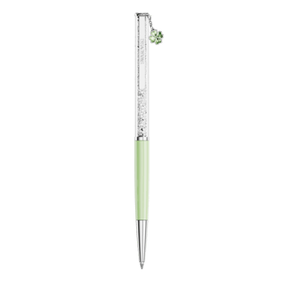 Crystalline ballpoint pen, Clover, Green, Green lacquered, Chrome plated