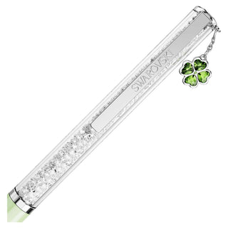 Crystalline ballpoint pen, Clover, Green, Green lacquered, Chrome plated