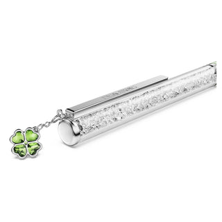 Crystalline ballpoint pen, Clover, Green, Green lacquered, Chrome plated