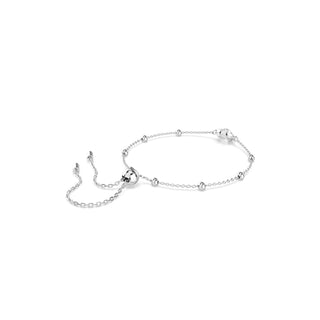 Una Angelic bracelet Round cut, White, Rhodium plated