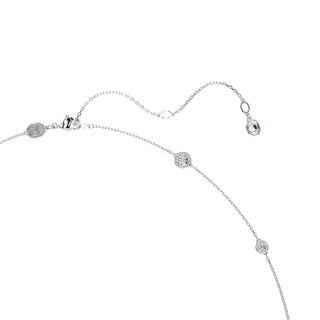 Una Angelic strandage Round cut, White, Rhodium plated