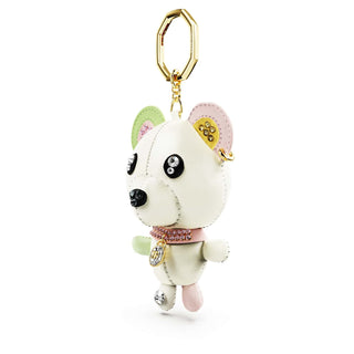 Teddy bag charm, Bear, Multicolored, Gold-tone plated