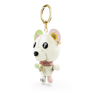 Teddy bag charm, Bear, Multicolored, Gold-tone plated