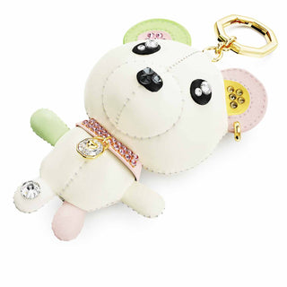 Teddy bag charm, Bear, Multicolored, Gold-tone plated