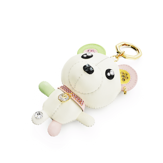 Teddy bag charm, Bear, Multicolored, Gold-tone plated