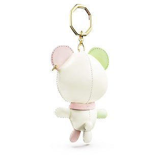 Teddy bag charm, Bear, Multicolored, Gold-tone plated