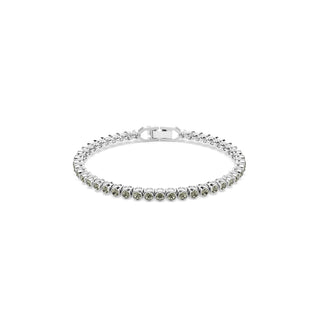Imber Emily Tennis bracelet Round cut, Black, Rhodium plated