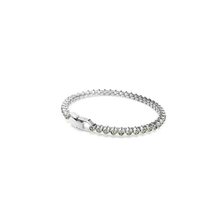 Imber Emily Tennis bracelet Round cut, Black, Rhodium plated