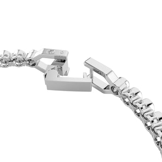 Imber Emily Tennis bracelet Round cut, Blue, Rhodium plated