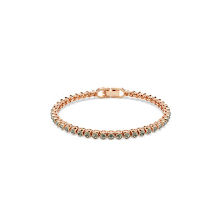 Imber Emily Tennis bracelet Round cut, Black, Rose gold-tone plated