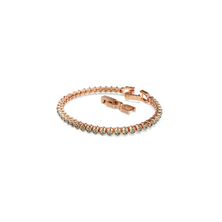 Imber Emily Tennis bracelet Round cut, Black, Rose gold-tone plated