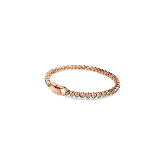 Imber Emily Tennis bracelet Round cut, Black, Rose gold-tone plated