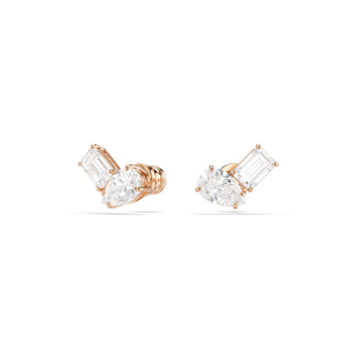 Mesmera set Pear cut, Octagon cut, White, Rose gold-tone plated