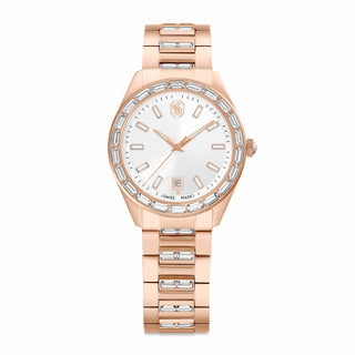Matrix date watch, Swiss Made, Metal bracelet, Rose gold tone, Rose gold-tone finish