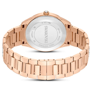 Matrix date watch, Swiss Made, Metal bracelet, Rose gold tone, Rose gold-tone finish