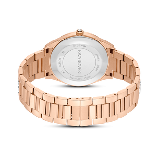 Matrix date watch, Swiss Made, Metal bracelet, Rose gold tone, Rose gold-tone finish